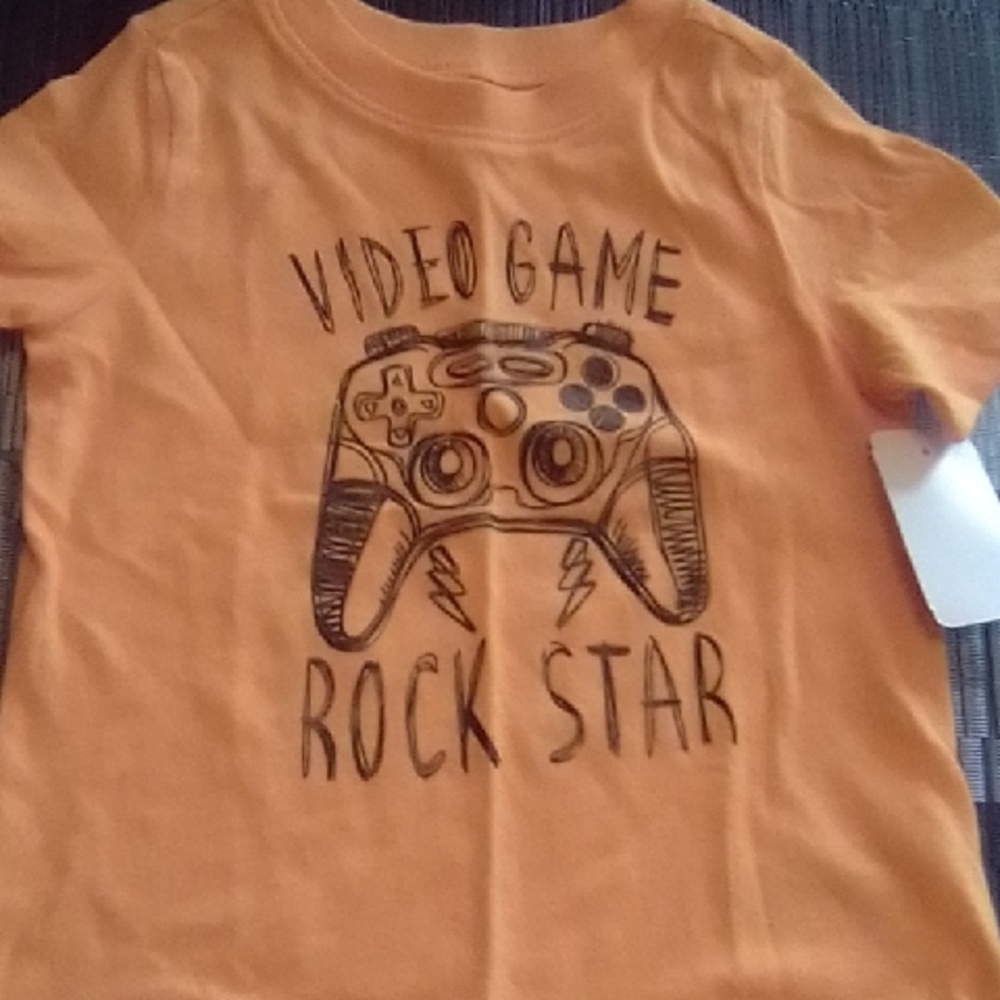 Orange Video Game Rock Star T-Shirt